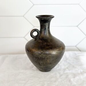 Vintage glazed ceramic Pot-bellied lekythos